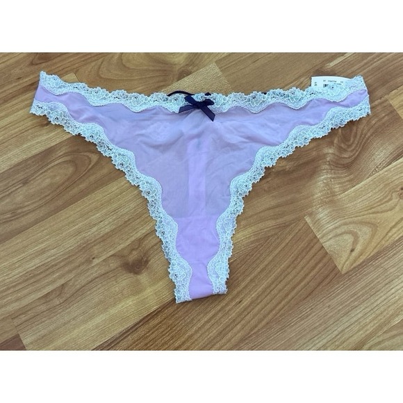Victoria's Secret Other - Vintage Victoria's Secret Lace Trim Pink Thong